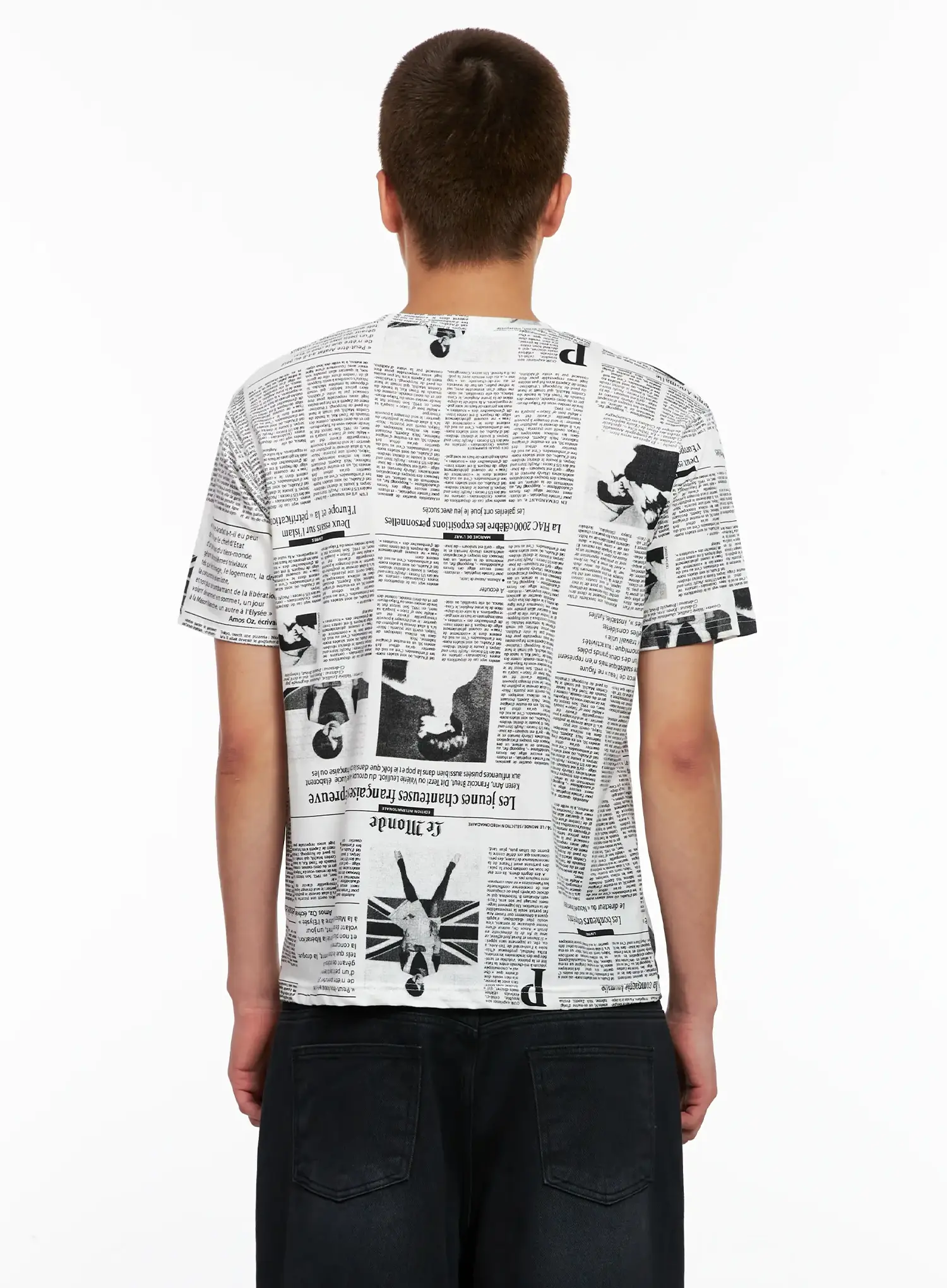 Men's Newspaper Graphic Tee IG511 - Image 6