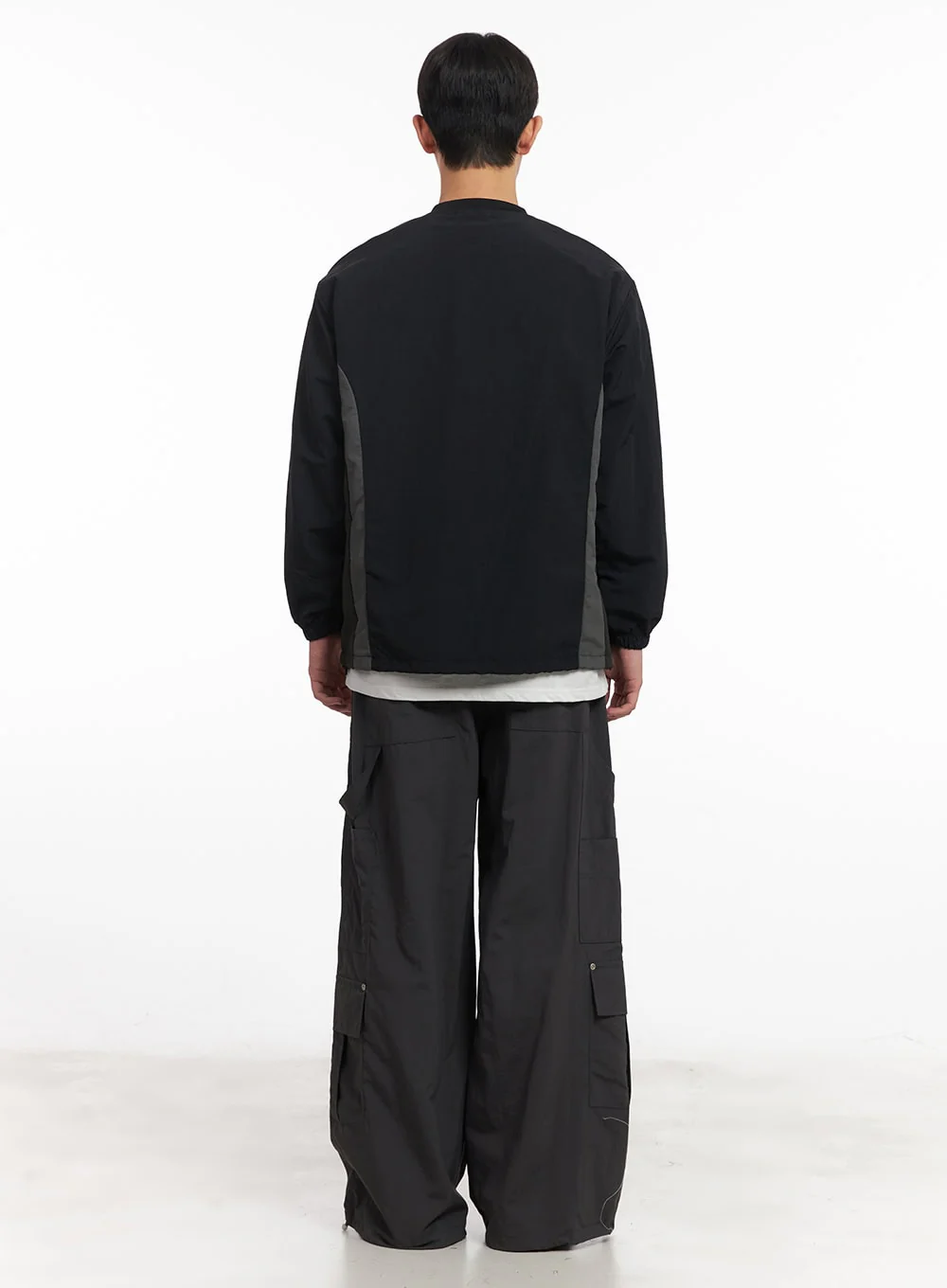 Men's Nylon Wide-Fit Cargo Pants IM517 - Image 10