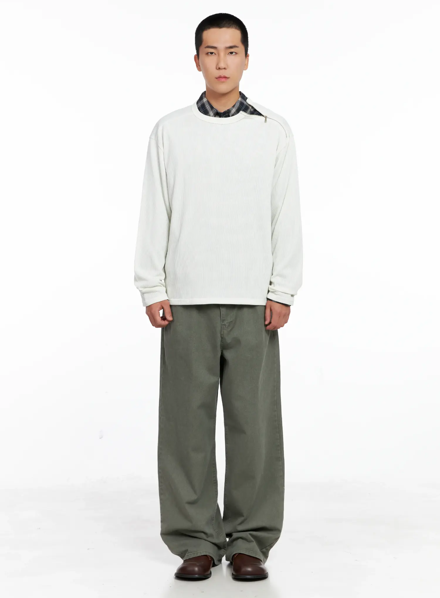 Men's One-Shoulder Zip Long Sleeve IG529 - Image 4