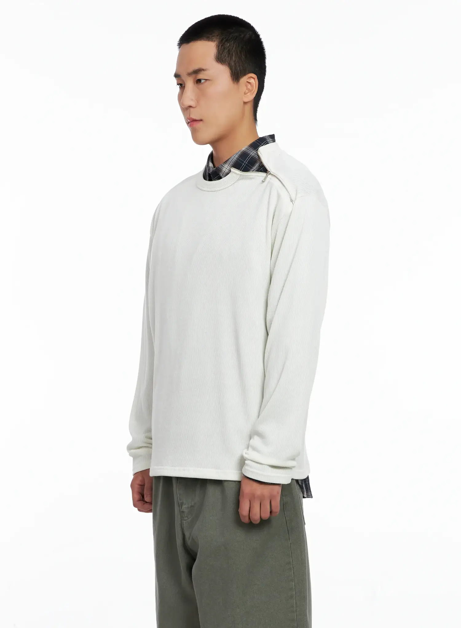 Men's One-Shoulder Zip Long Sleeve IG529 - Image 5