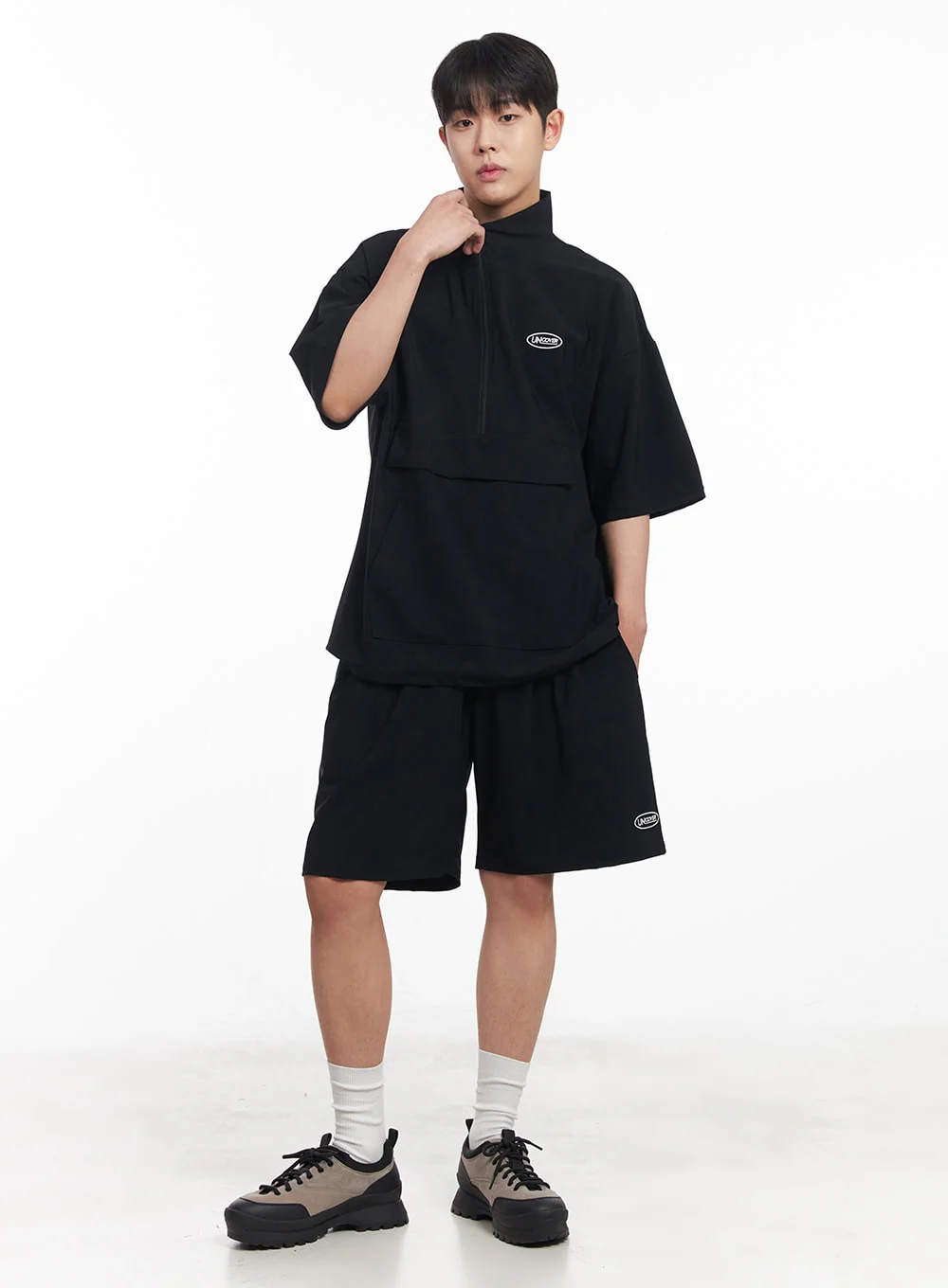 Men's Oversize Half-Zip Windbreaker Top IA525 - Image 2