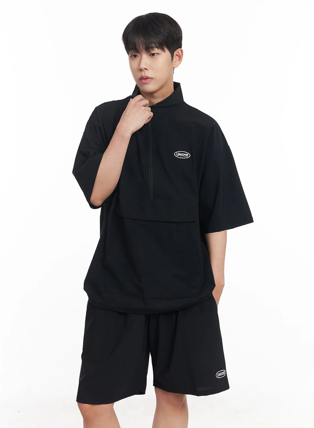 Men's Oversize Half-Zip Windbreaker Top IA525 - Image 3