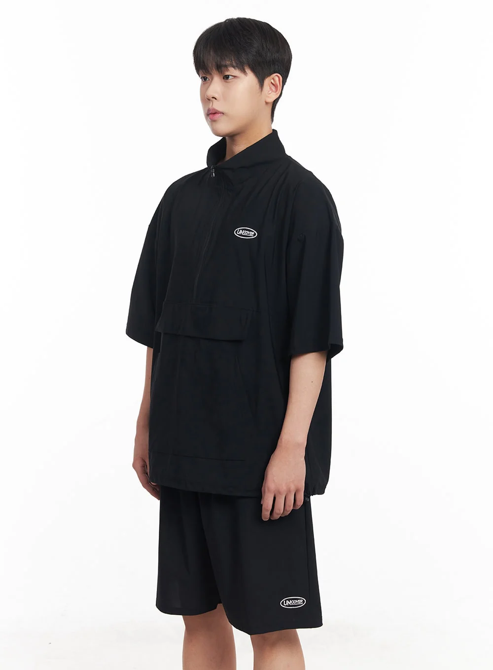 Men's Oversize Half-Zip Windbreaker Top IA525 - Image 6