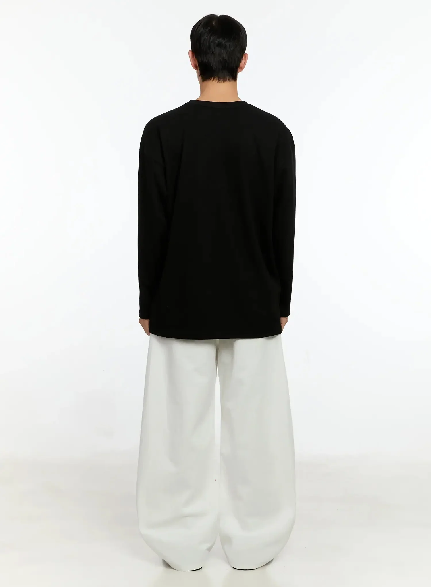 Men's Oversized Basic Long Sleeve Top IN506 - Image 10