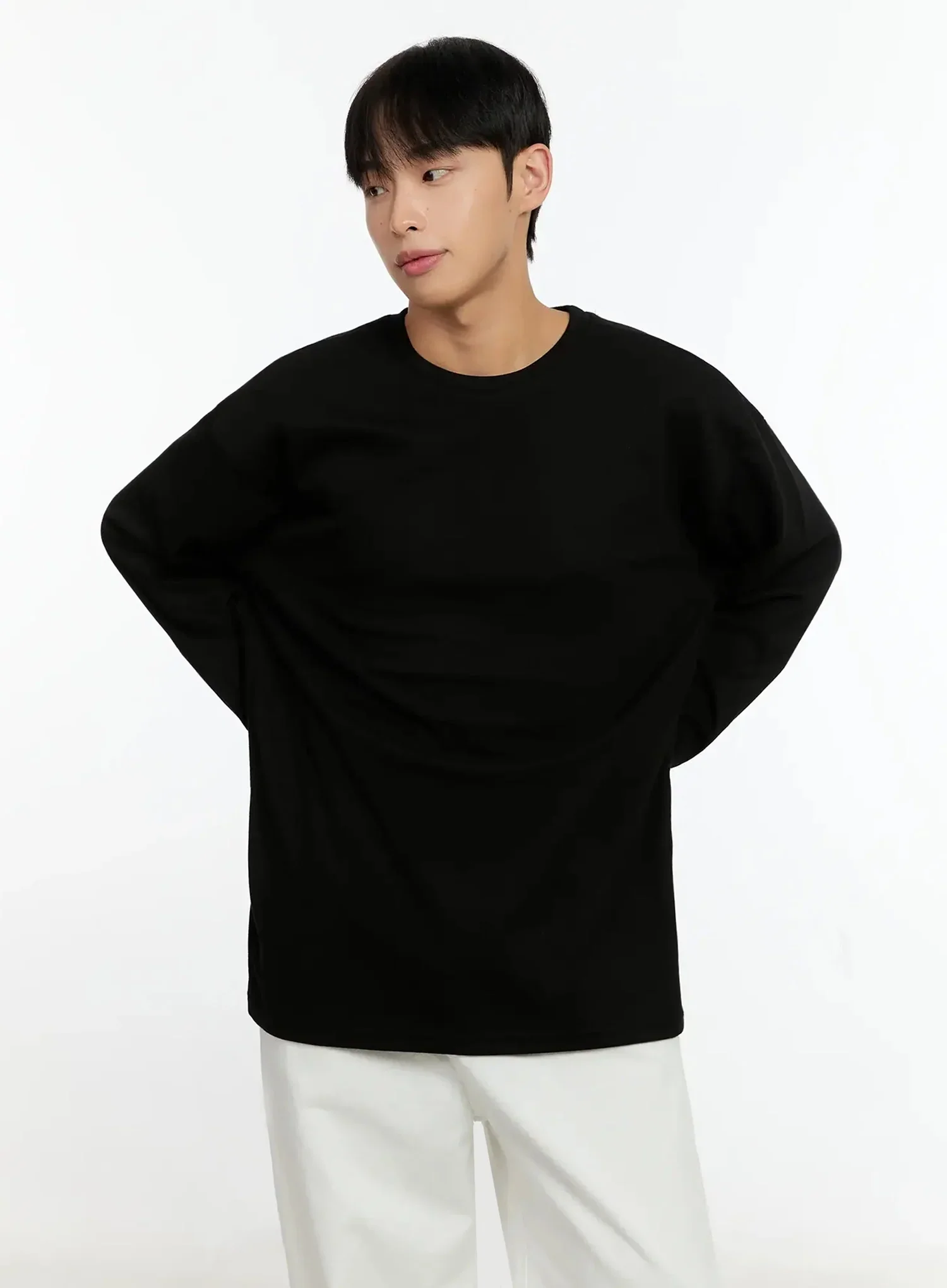 Men's Oversized Basic Long Sleeve Top IN506 - Image 6