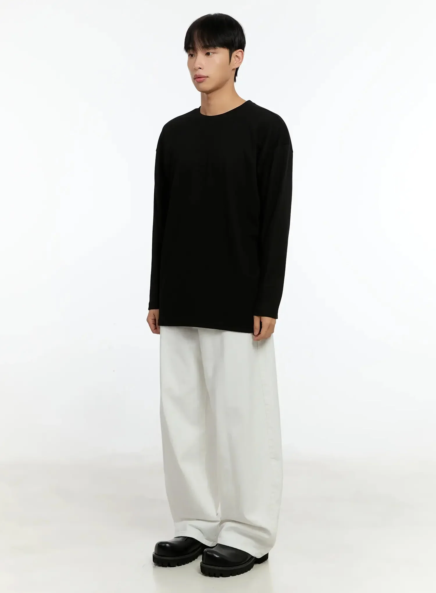 Men's Oversized Basic Long Sleeve Top IN506 - Image 8