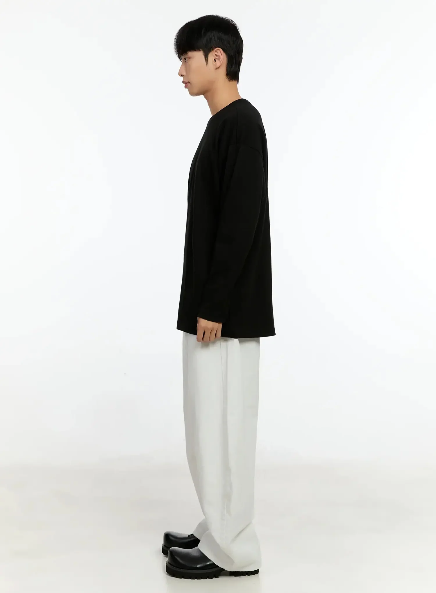 Men's Oversized Basic Long Sleeve Top IN506 - Image 9