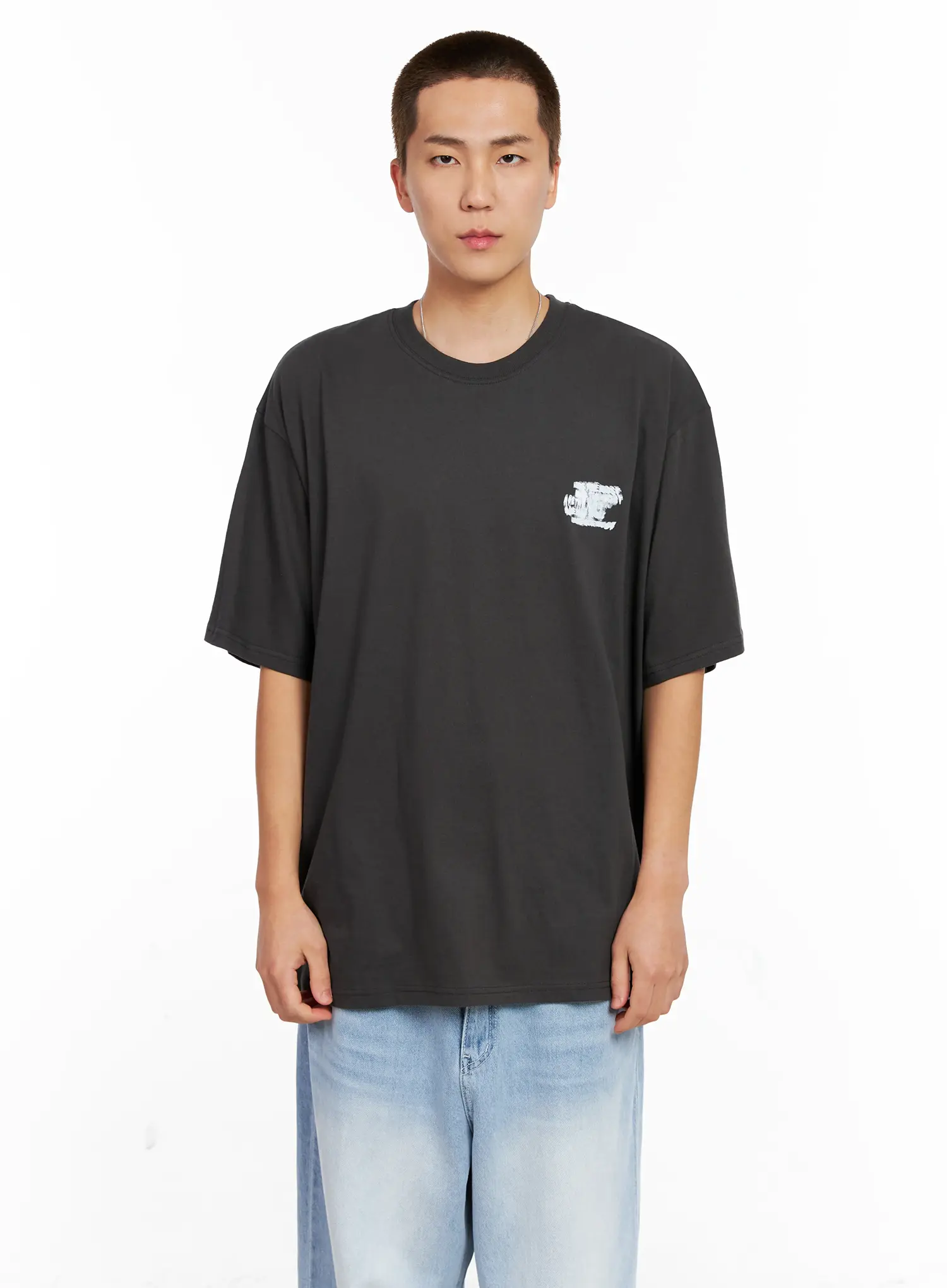 Men's Oversized Blurred Graphic Tee IG508 - Image 17