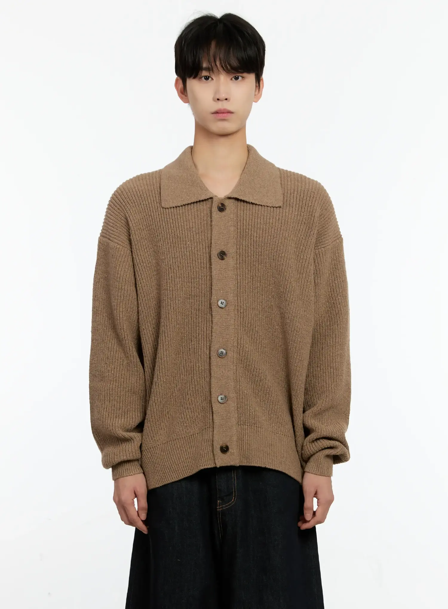 Men's Oversized Button-Up Cardigan IN503 - Image 10