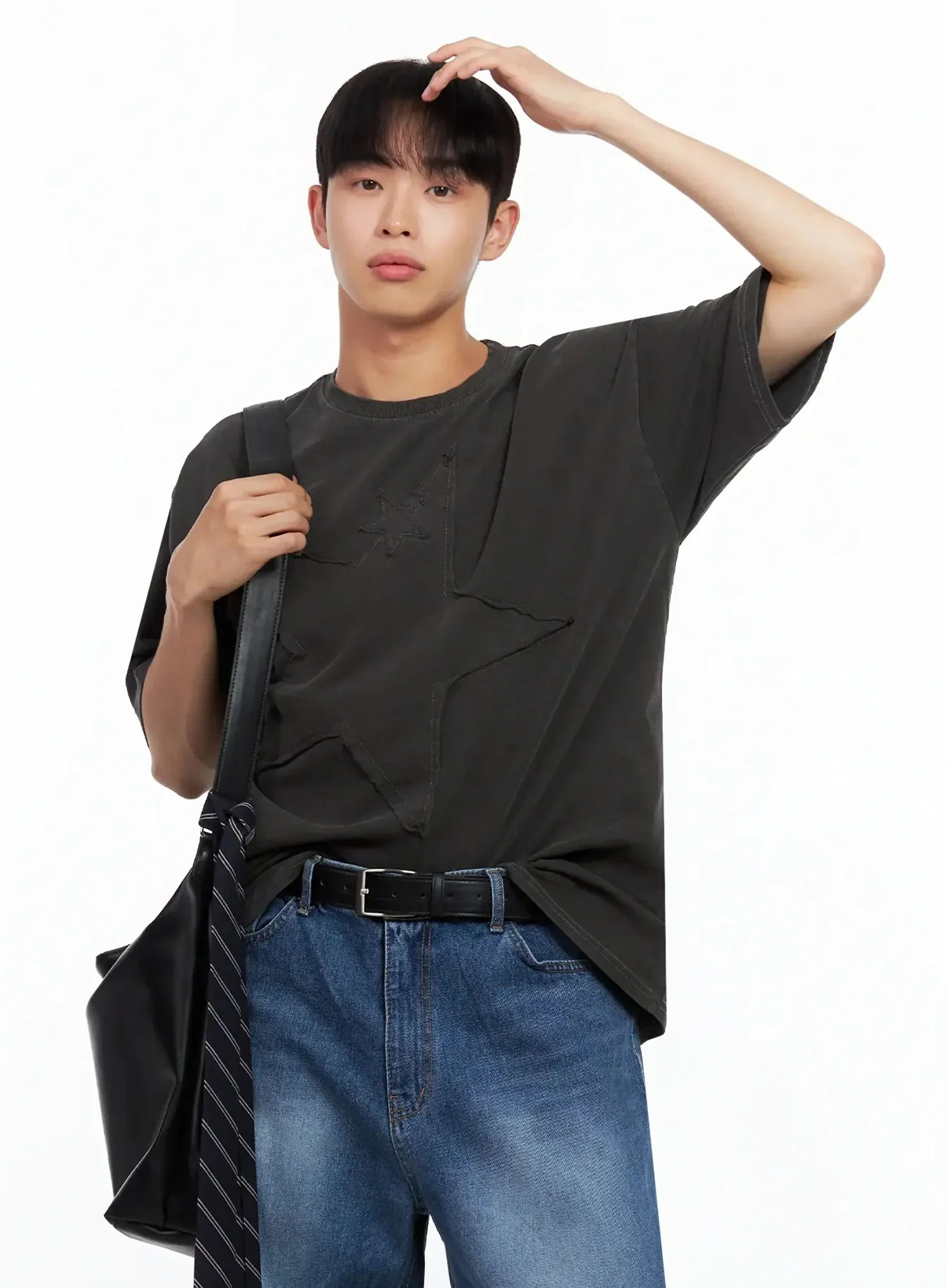 Men's Oversized Crossbody Shoulder Bag IL516 - Image 4