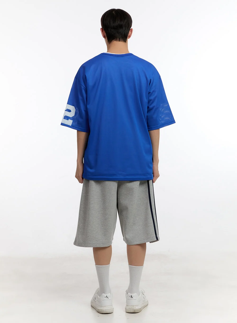 Men's Oversized Graphic Mesh T-Shirt IA504 - Image 11