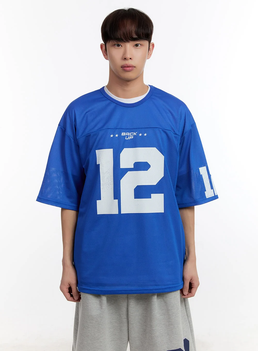 Men's Oversized Graphic Mesh T-Shirt IA504 - Image 14