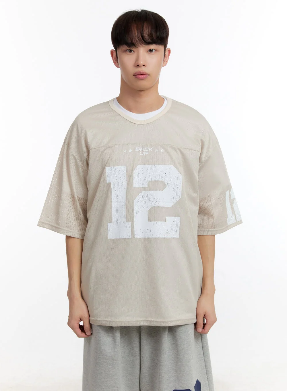 Men's Oversized Graphic Mesh T-Shirt IA504 - Image 17