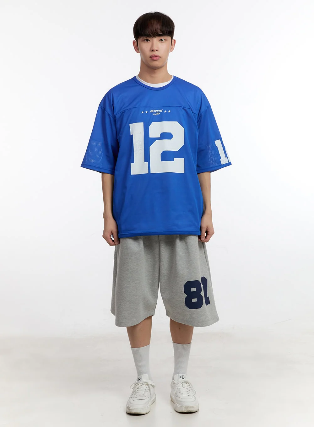 Men's Oversized Graphic Mesh T-Shirt IA504 - Image 8