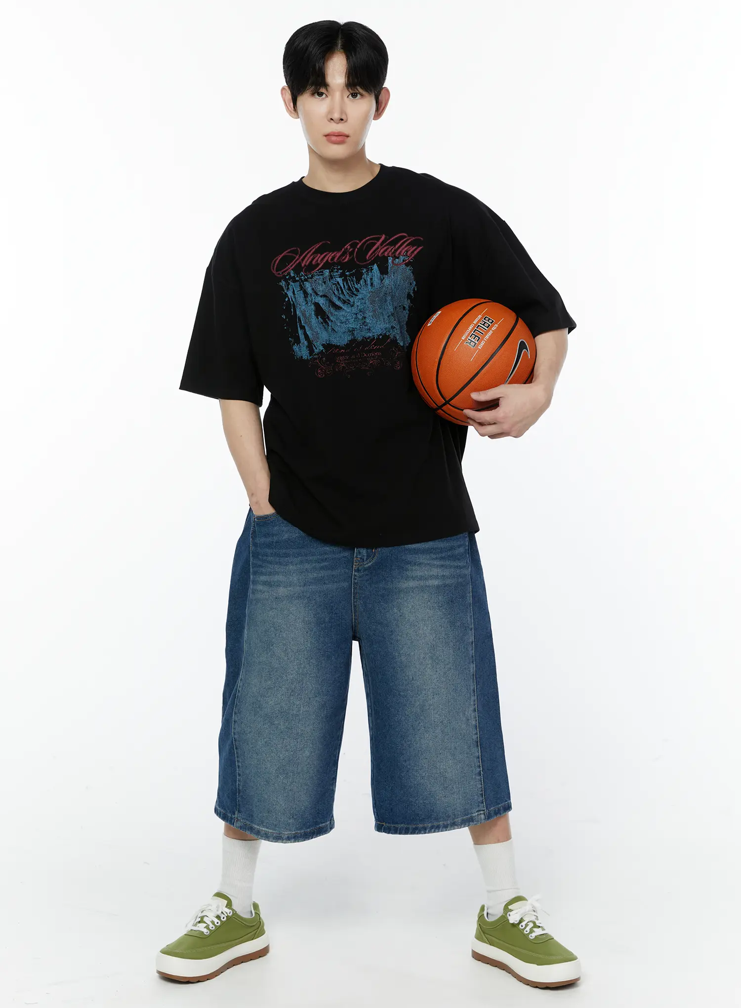 Men's Oversized Graphic Print T-Shirt IA527