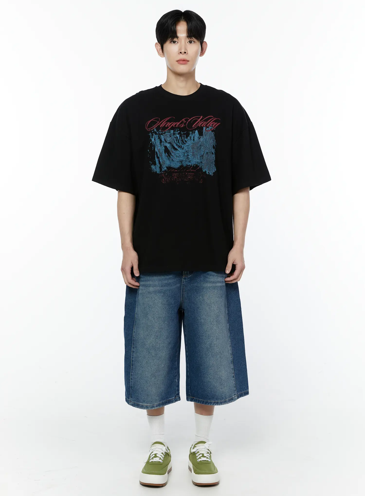 Men's Oversized Graphic Print T-Shirt IA527 - Image 3