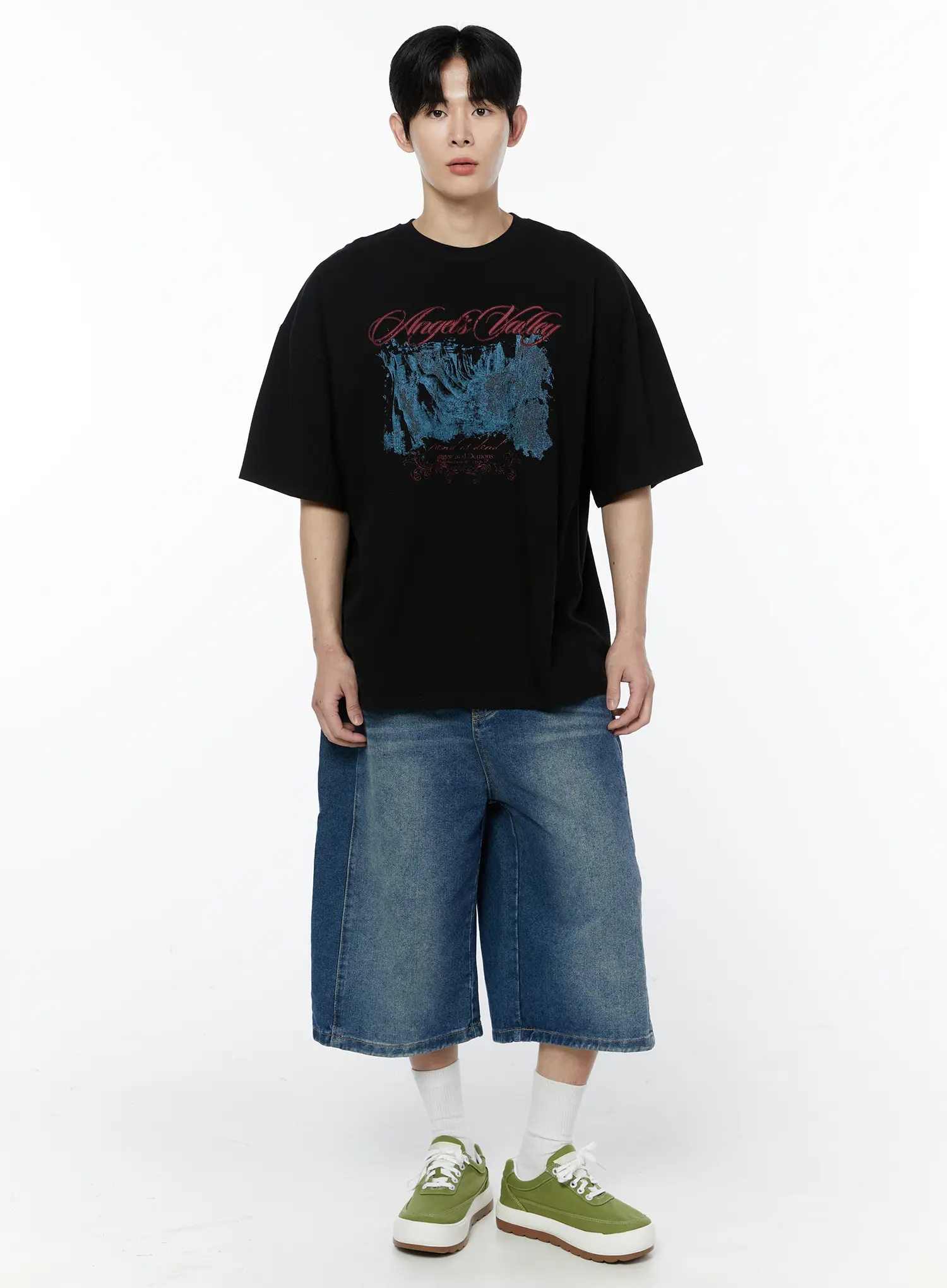 Men's Oversized Graphic Print T-Shirt IA527 - Image 6