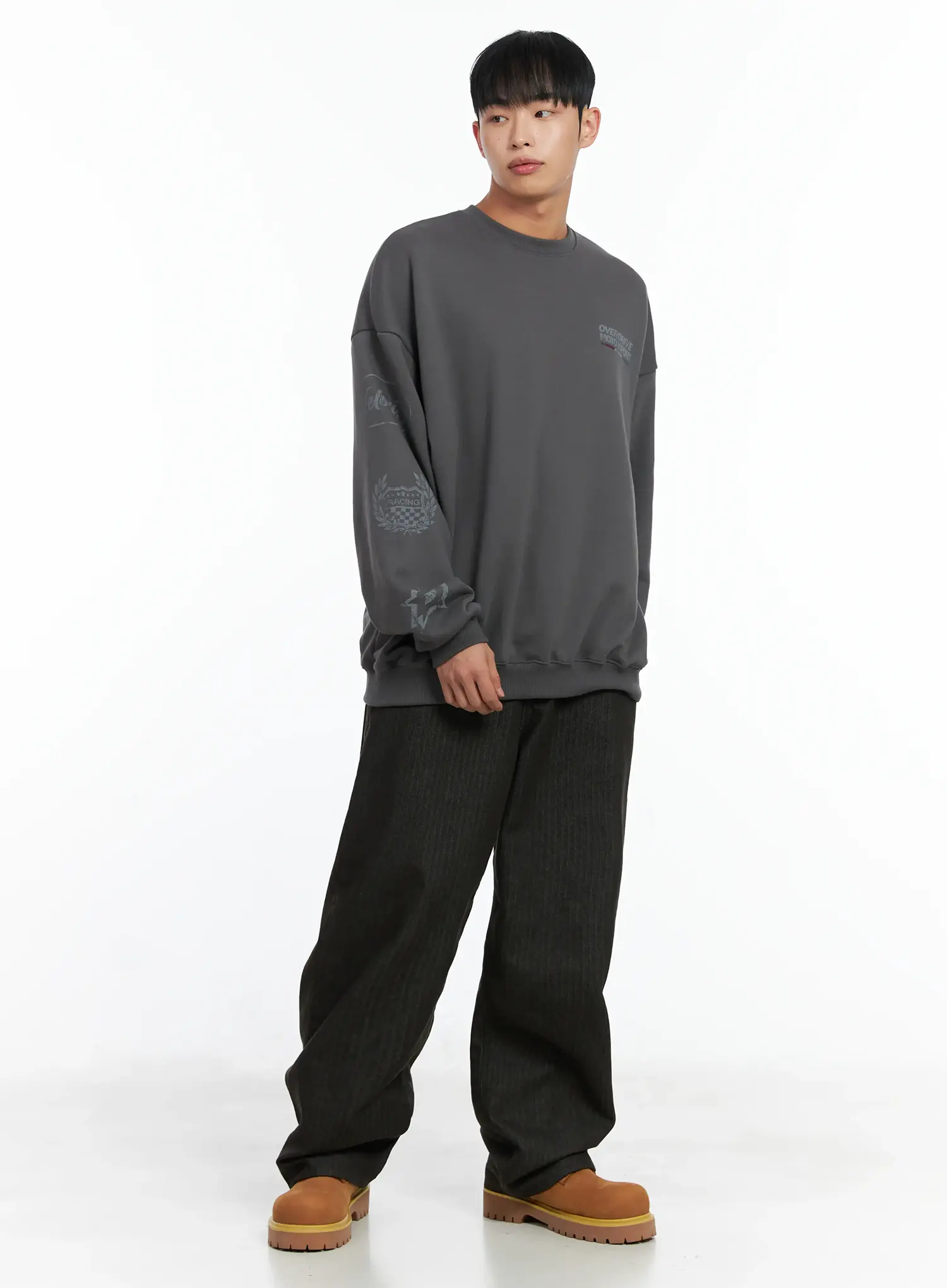 Men's Oversized Graphic Sweatshirt IN518 - Image 10