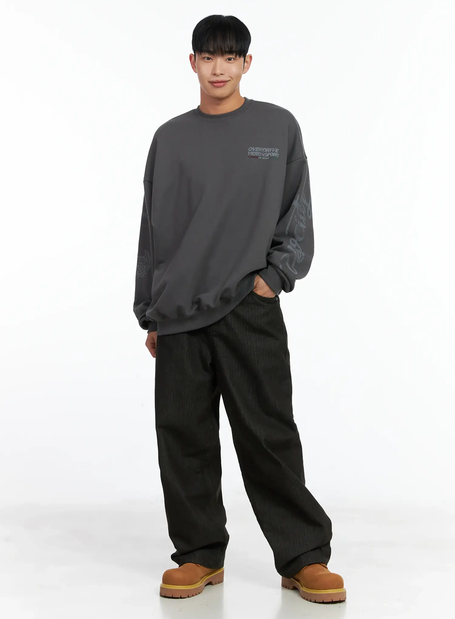 Men's Oversized Graphic Sweatshirt IN518 - Image 7
