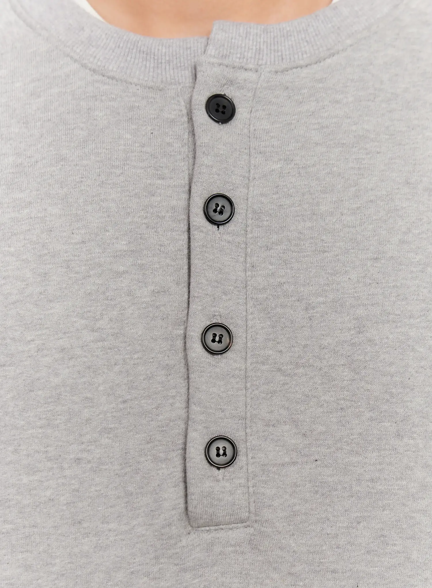 Men's Oversized Henley Neck Sweatshirt IO523 - Image 10