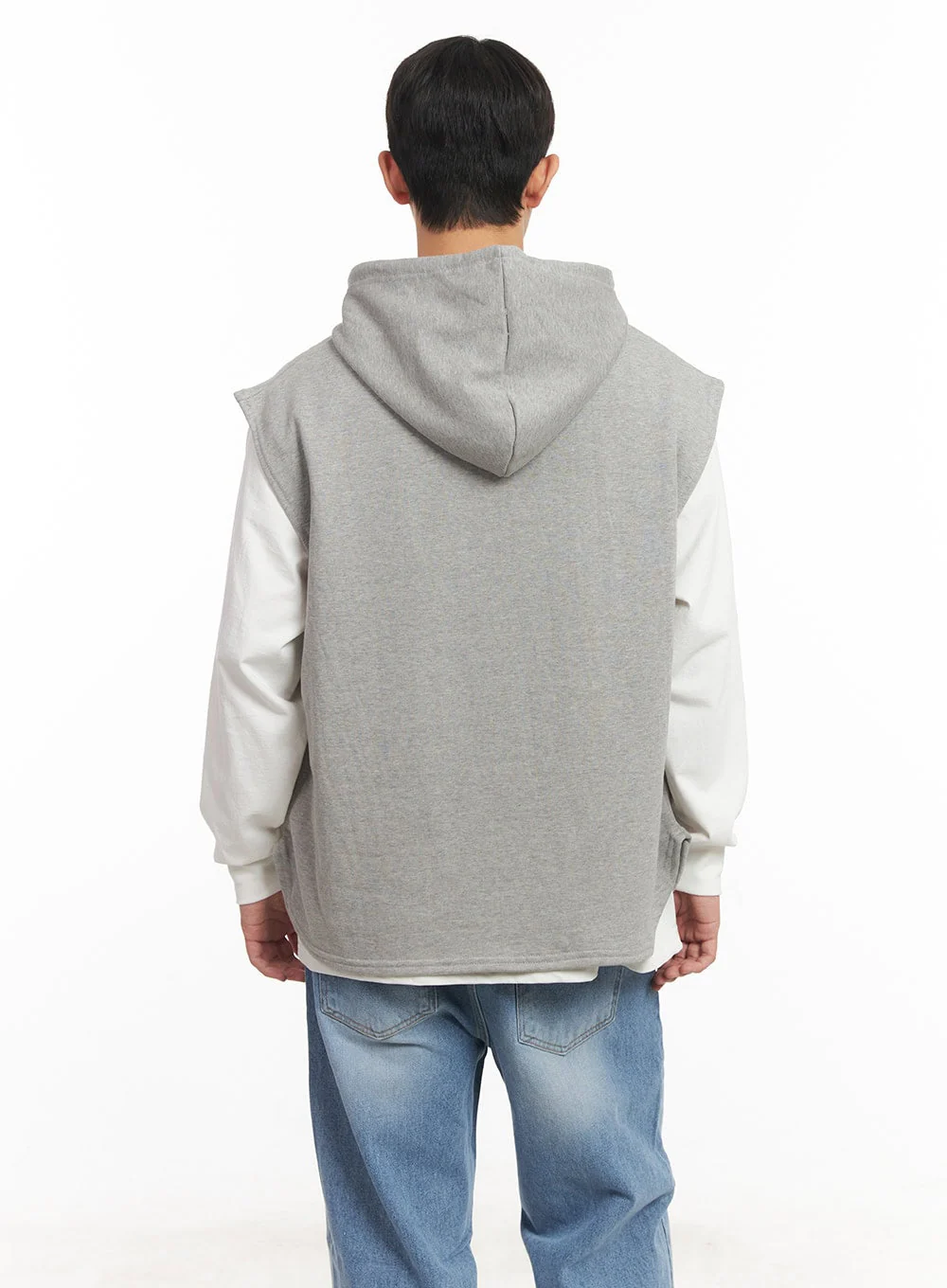 Men's Oversized Hooded Vest IM517 - Image 6
