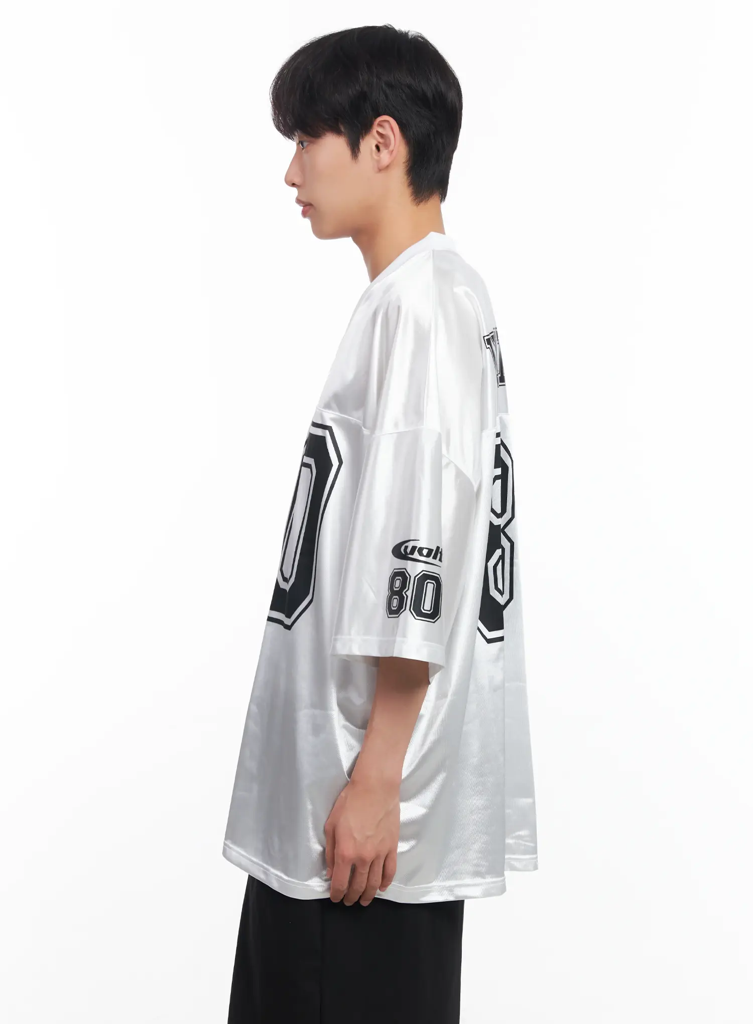 Men's Oversized V-Neck Jersey IU518 - Image 5