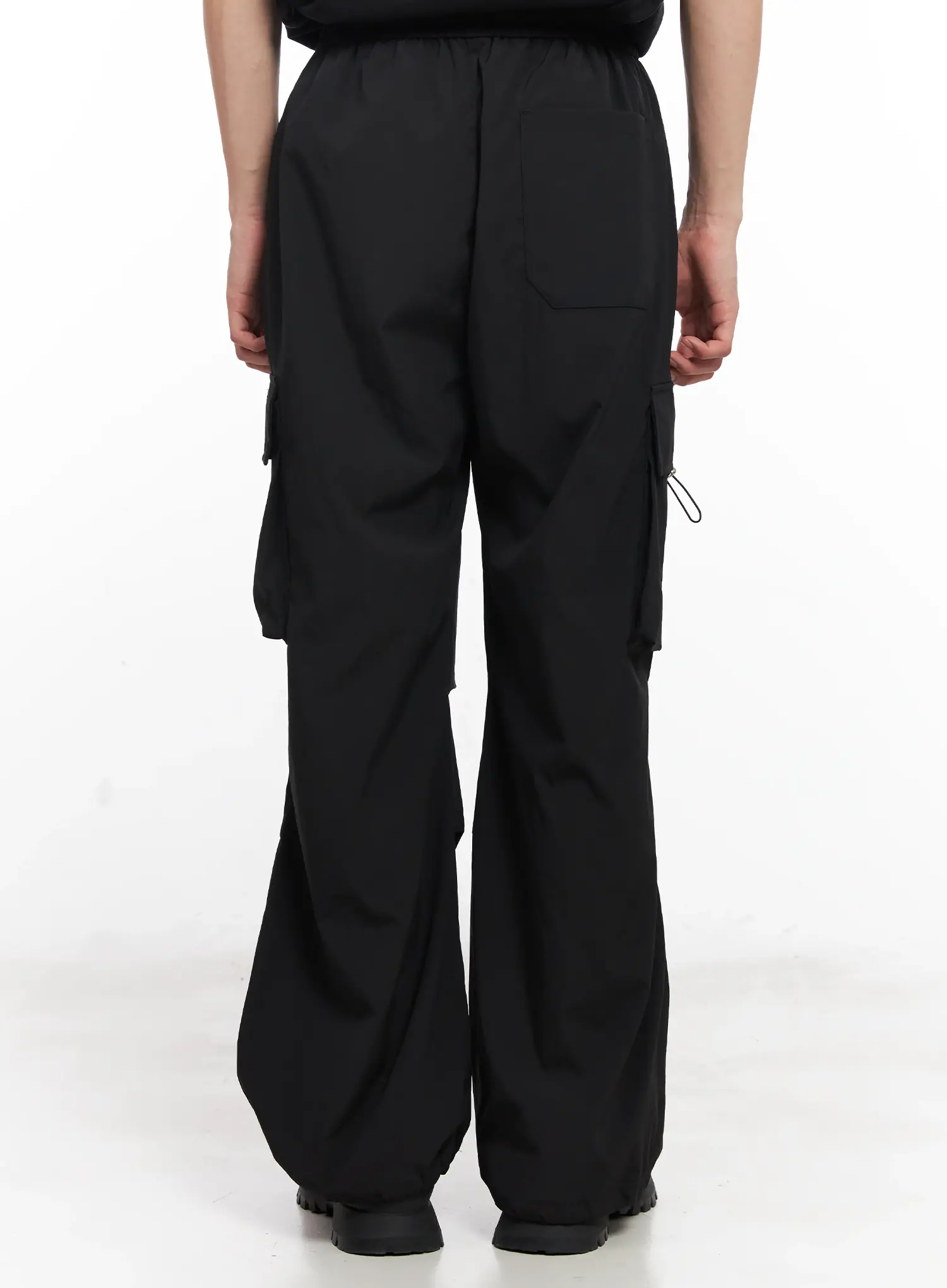 Men's Parachute Wide-Leg Cargo Pants IL504 - Image 10
