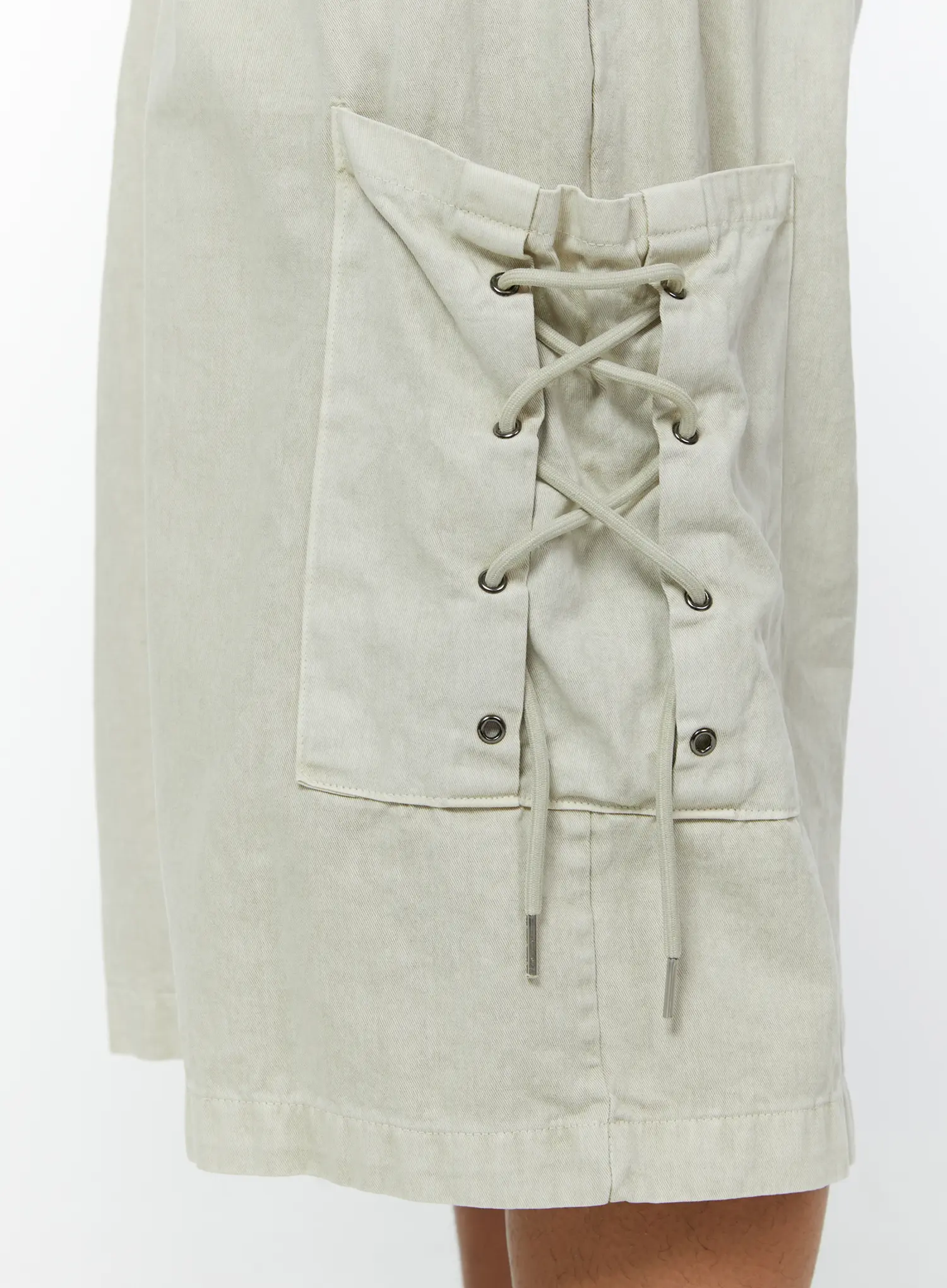Men's Pigment Dyed Bermuda Shorts (Light Beige) IY513 - Image 5