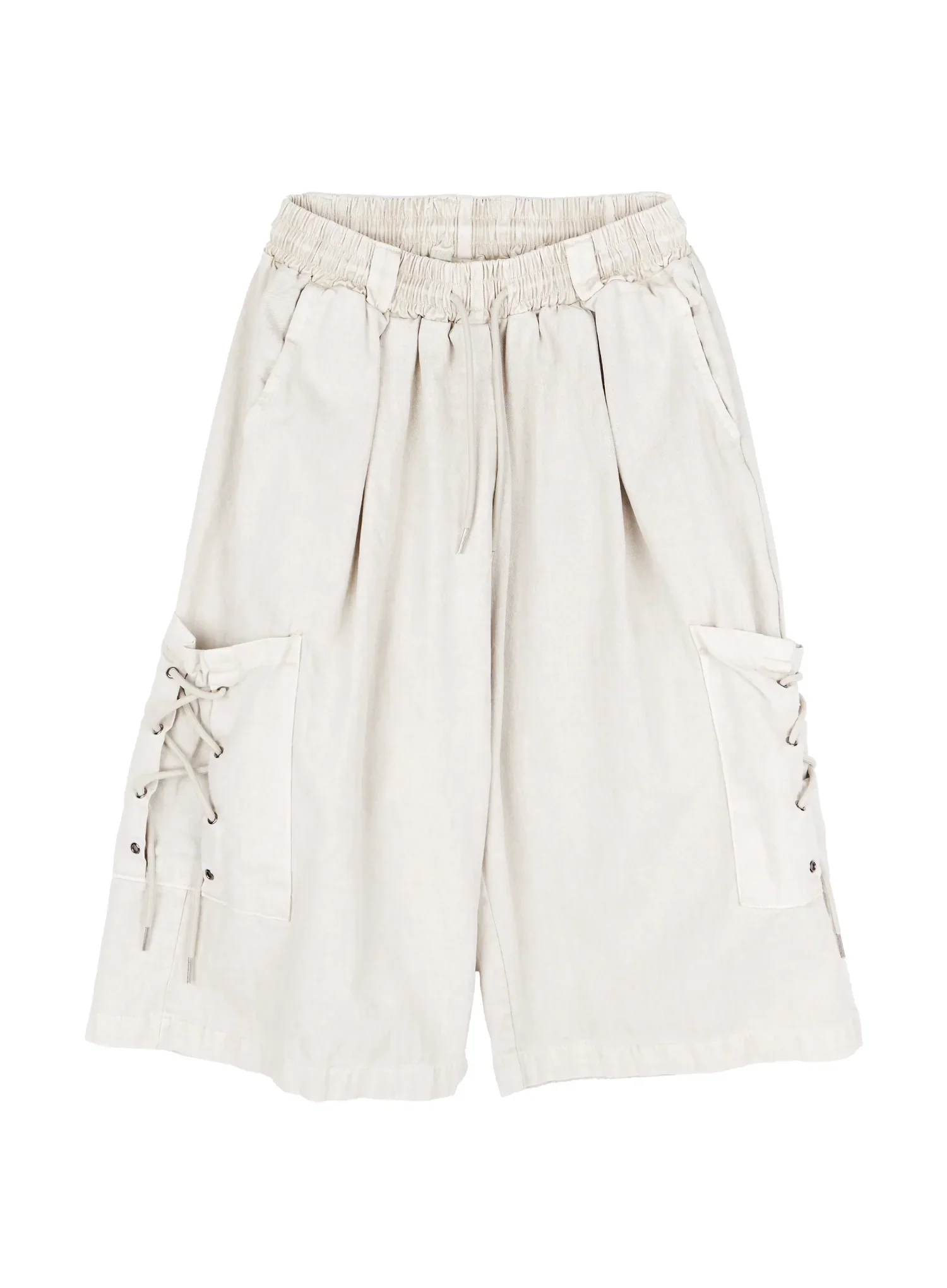 Men's Pigment Dyed Bermuda Shorts (Light Beige) IY513 - Image 7