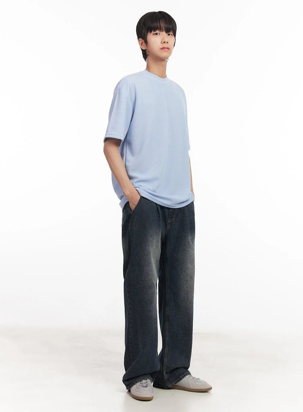 Men's Pintuck Washed Jeans IA511 - Image 10