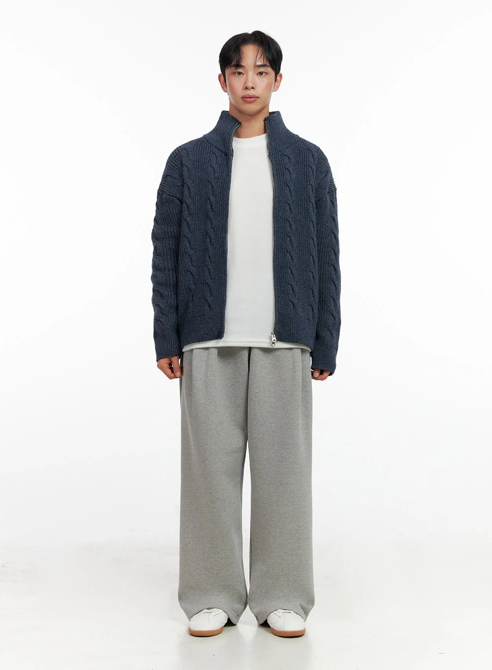 Men's Pintuck Wide-Leg Sweatpants IN426 - Image 6