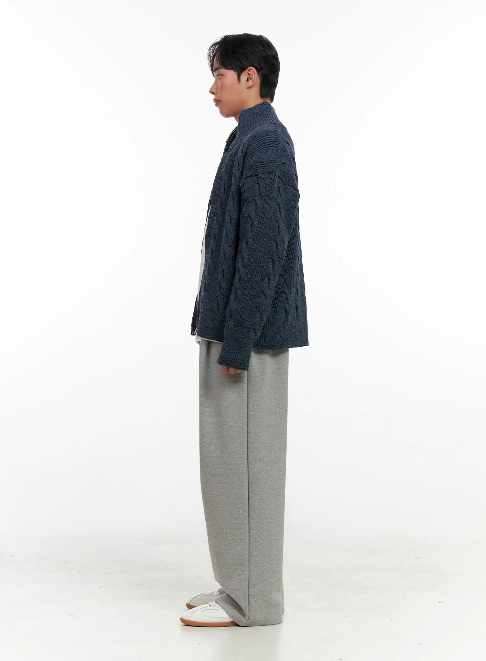 Men's Pintuck Wide-Leg Sweatpants IN426 - Image 7