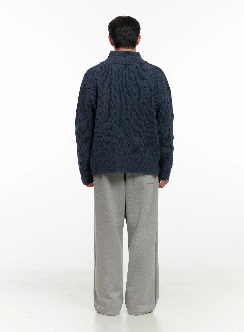 Men's Pintuck Wide-Leg Sweatpants IN426 - Image 8