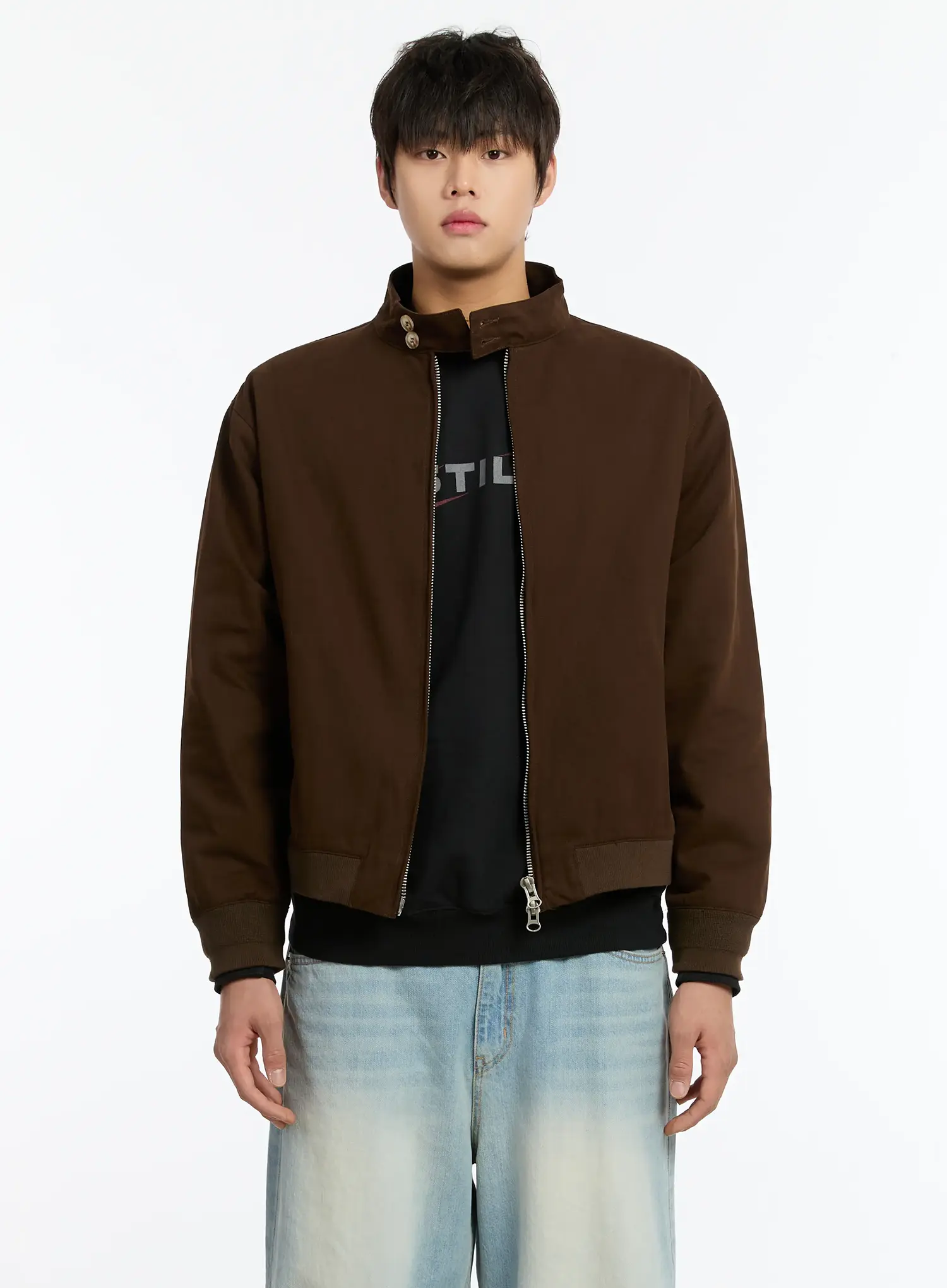 Men's Plaid Harrington Jacket IM502 - Image 10
