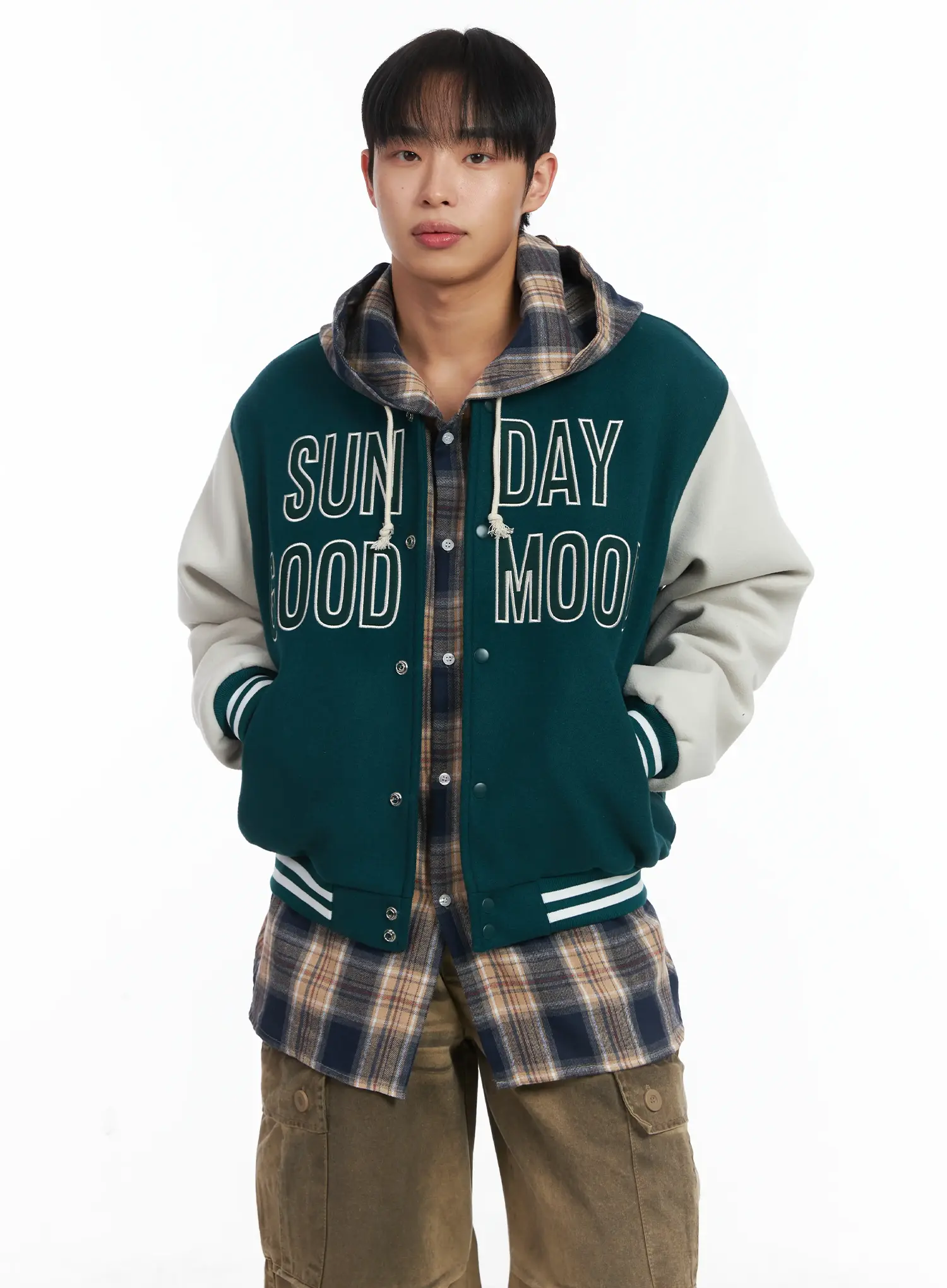 Men's Plaid Hooded Flannel IJ512 - Image 10