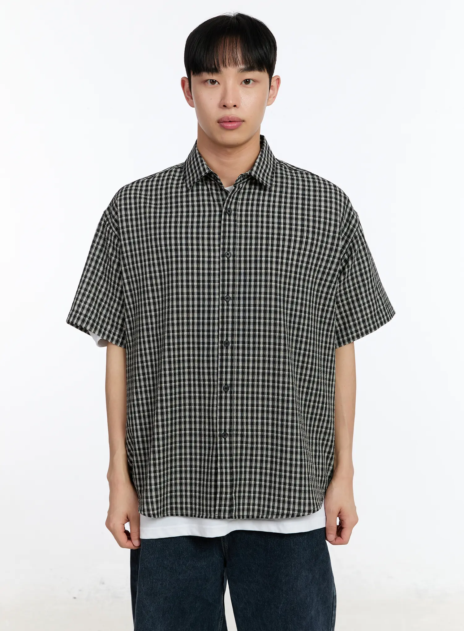 Men's Plaid Shirt IA508 - Image 14