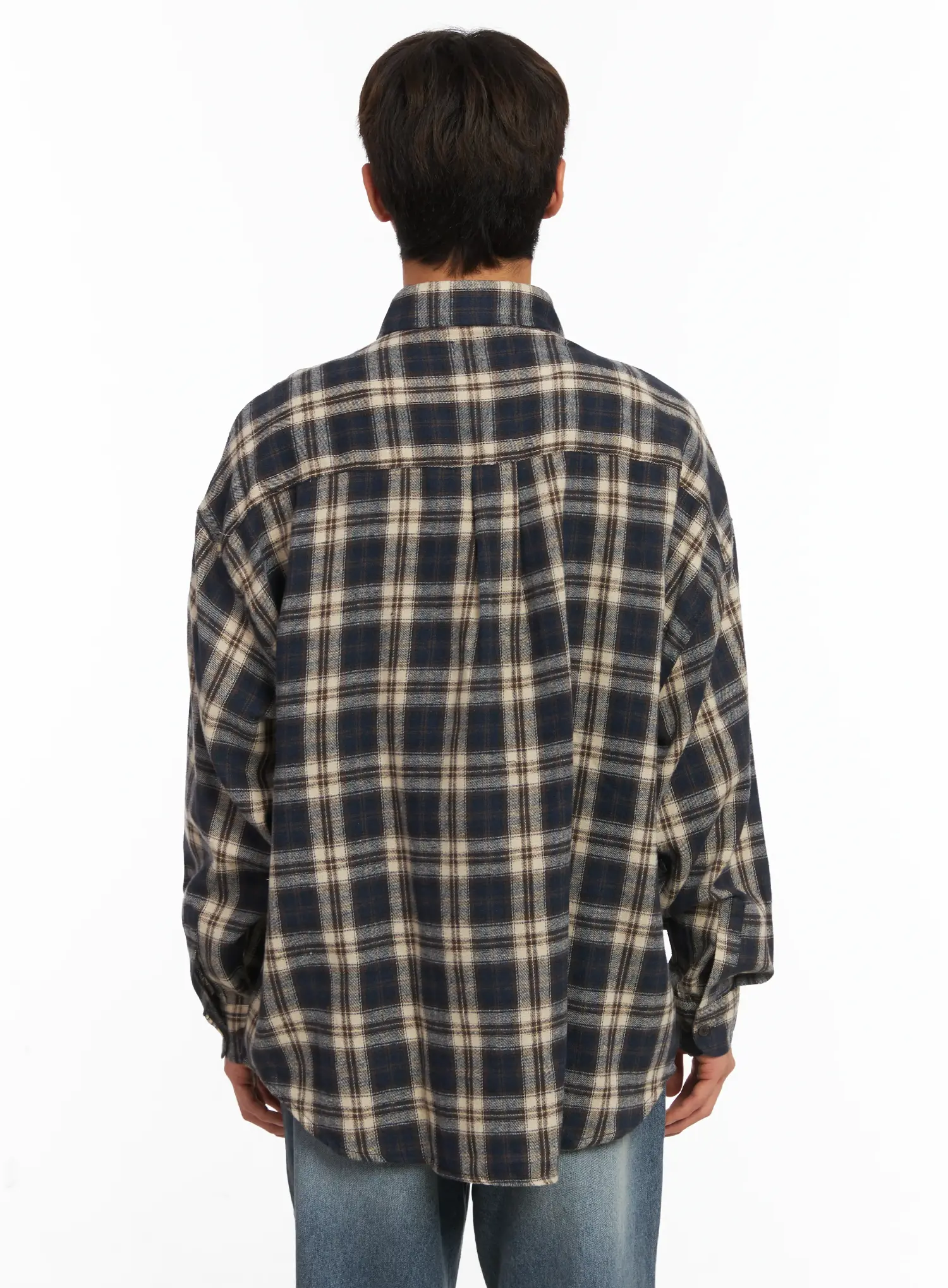 Men's Plaid Shirt IJ514 - Image 5