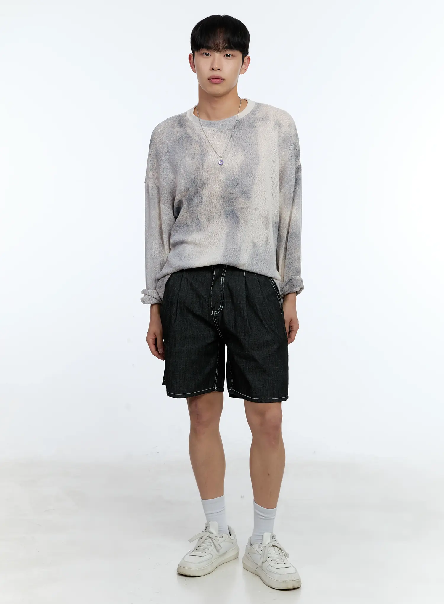 Men's Pleated Denim Jorts IL517 - Image 16