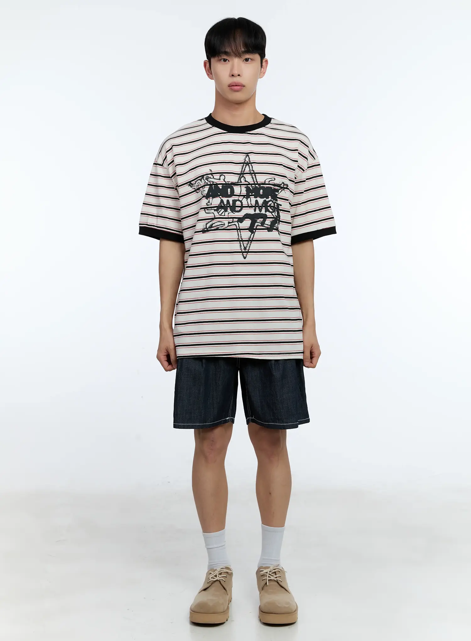 Men's Pleated Denim Jorts IL517 - Image 4