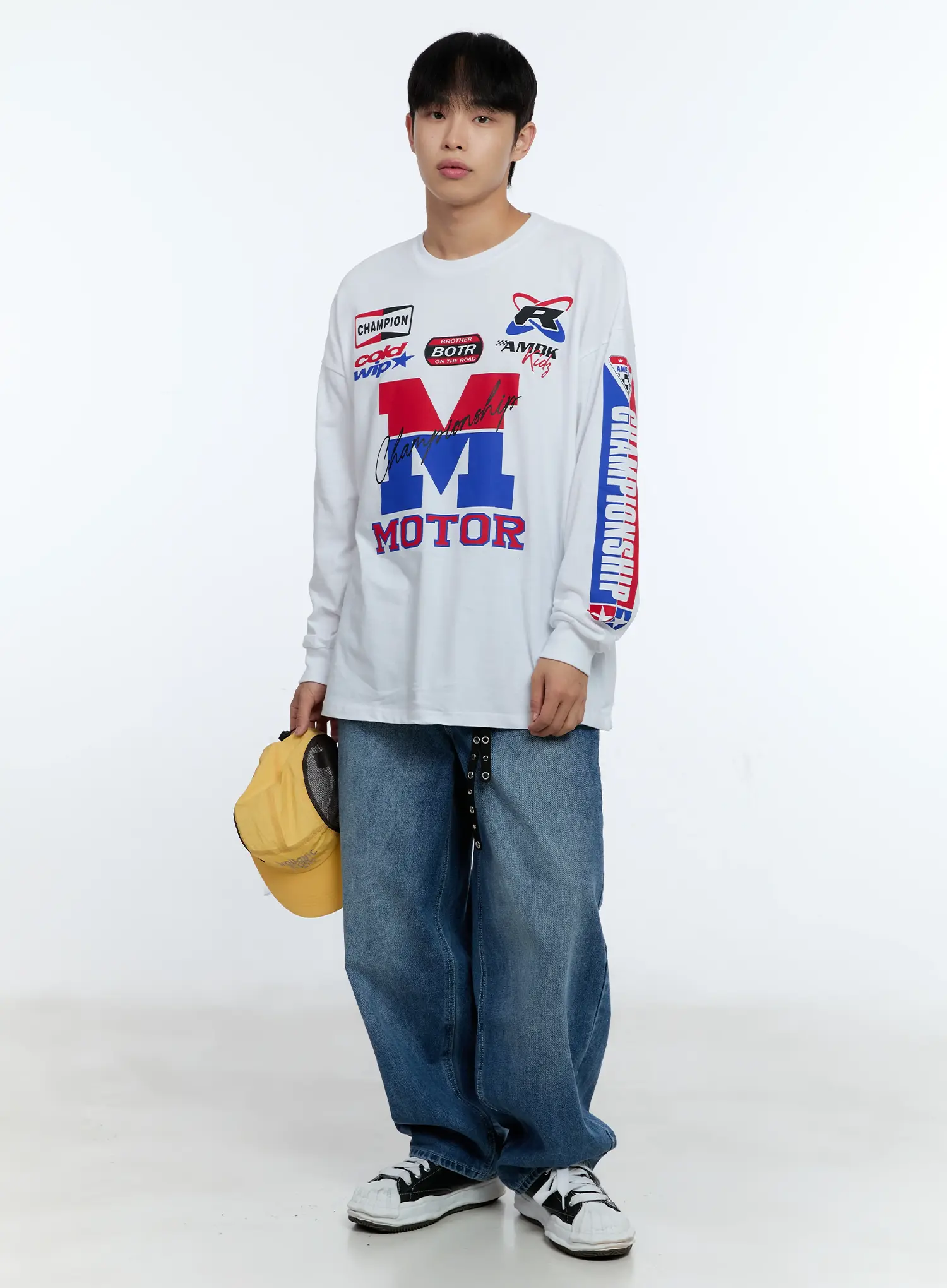 Men's Racing Graphic Long Sleeve T-Shirt IG515 - Image 2
