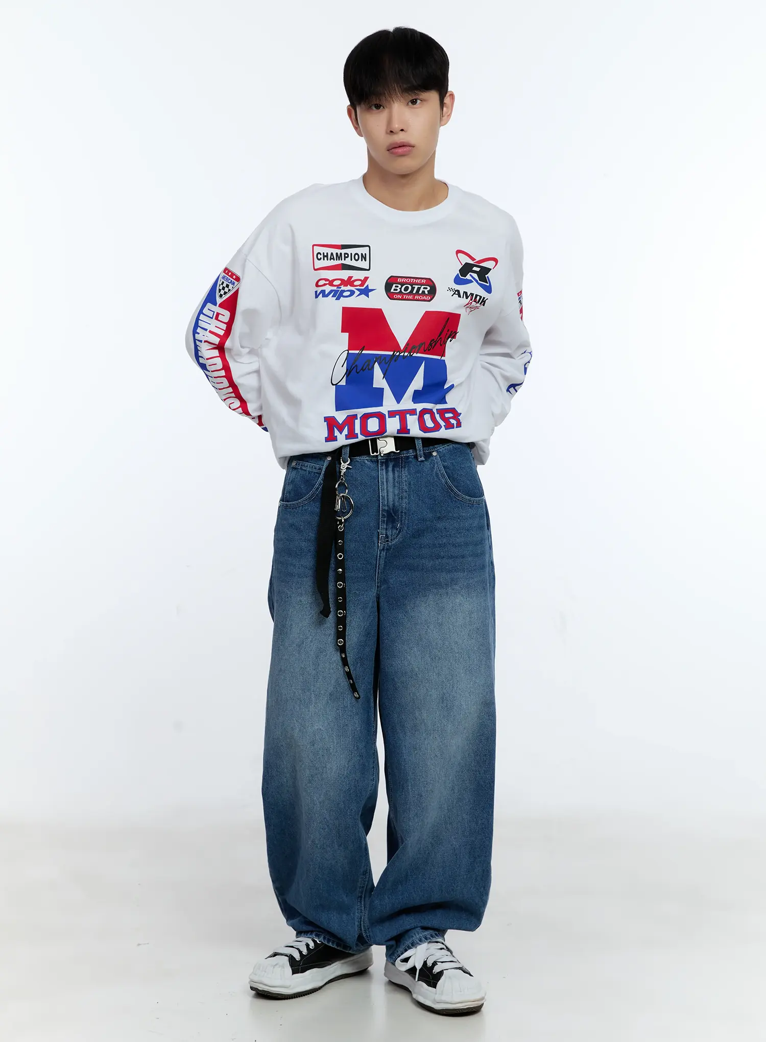 Men's Racing Graphic Long Sleeve T-Shirt IG515 - Image 9