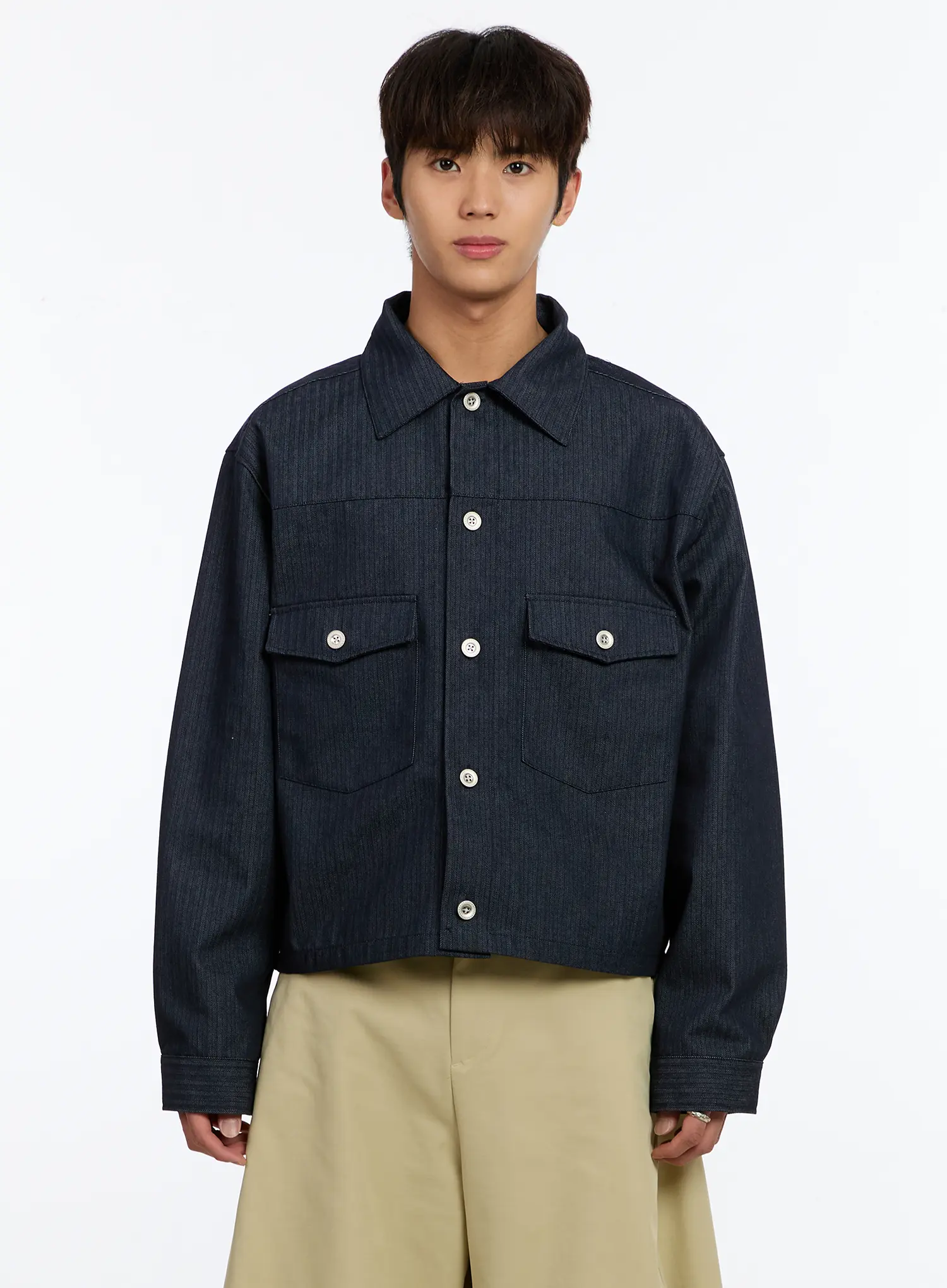 Men's Raw Denim Jacket IM530 - Image 10