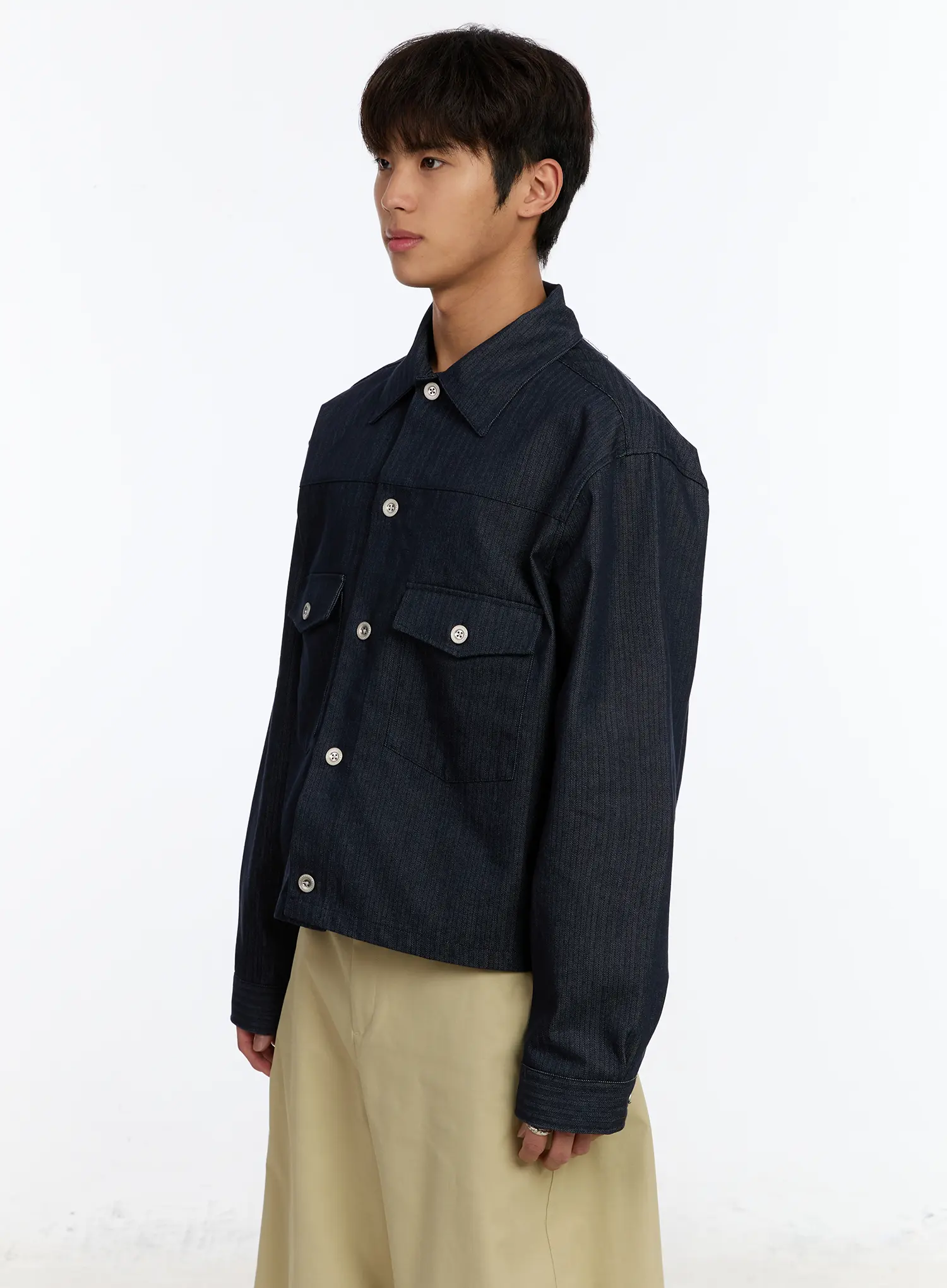 Men's Raw Denim Jacket IM530 - Image 5