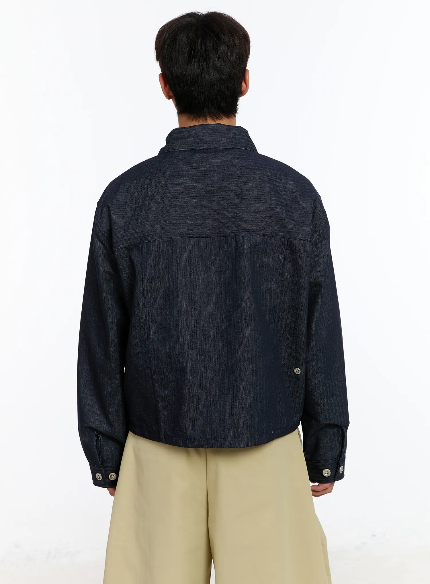 Men's Raw Denim Jacket IM530 - Image 6