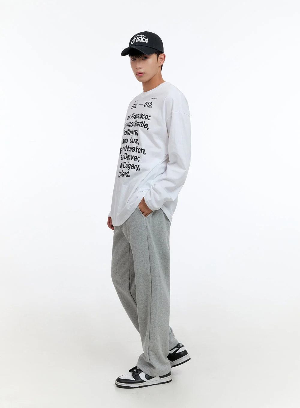 Men's Relaxed Fit Cotton Sweatpants (Gray) IS413 - Image 7