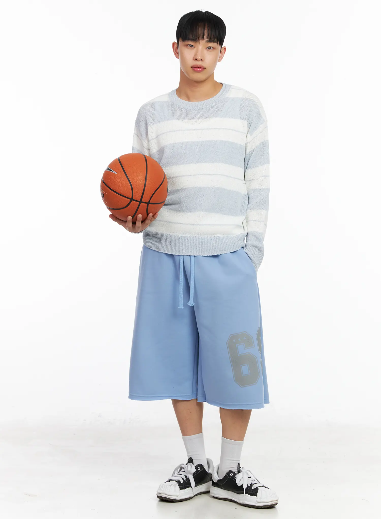 Men's Relaxed Fit Striped Long Sleeve Top IA502 - Image 7