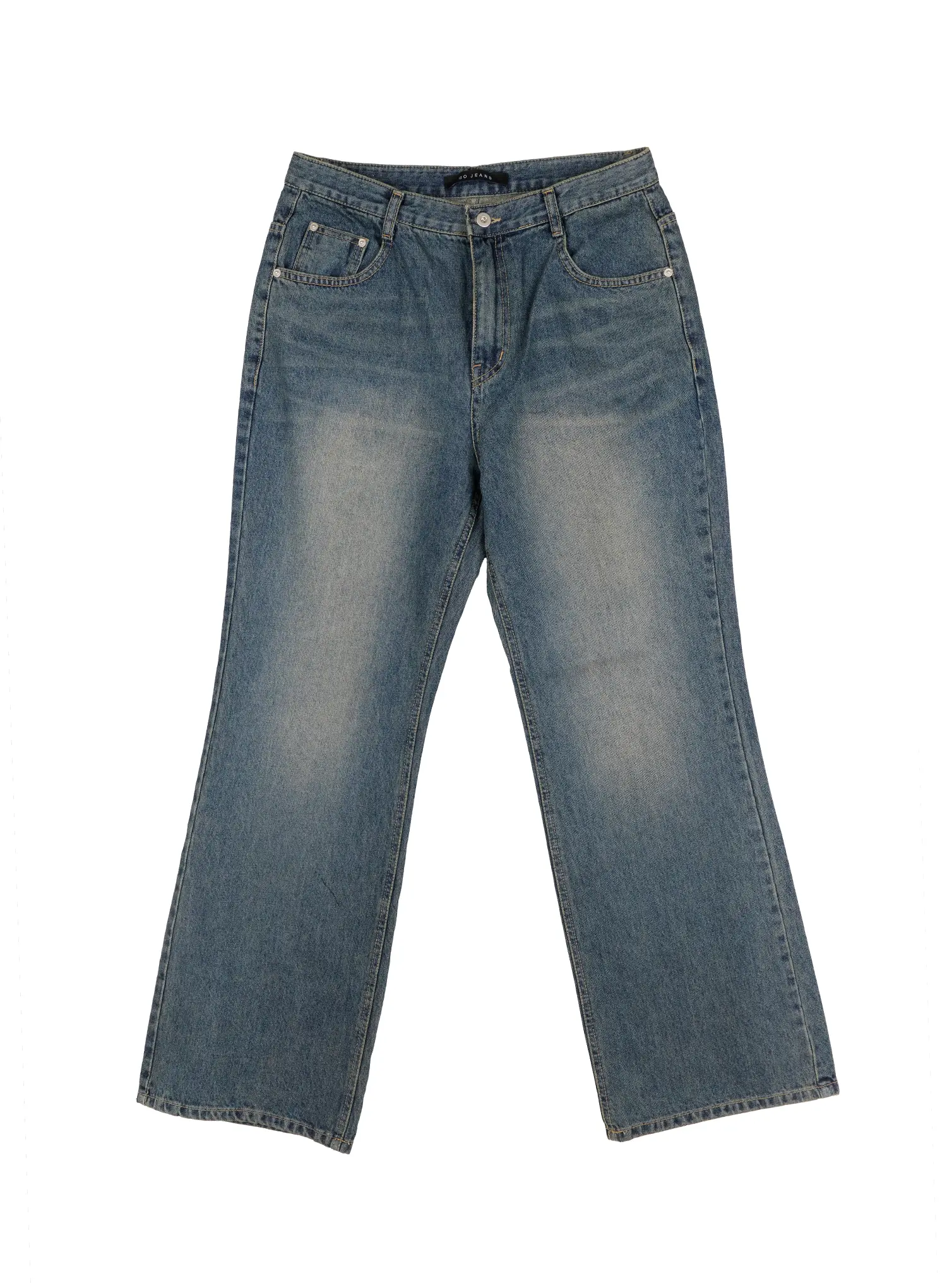 Men's Relaxed Semi-Flared Jeans IJ514 - Image 12
