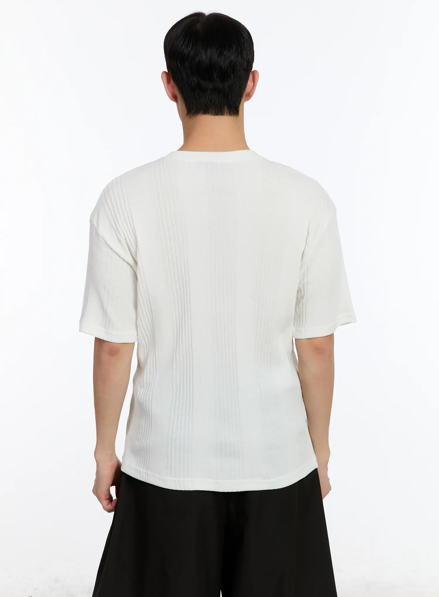 Men's Ribbed Henley Neck T-Shirt IA508 - Image 6