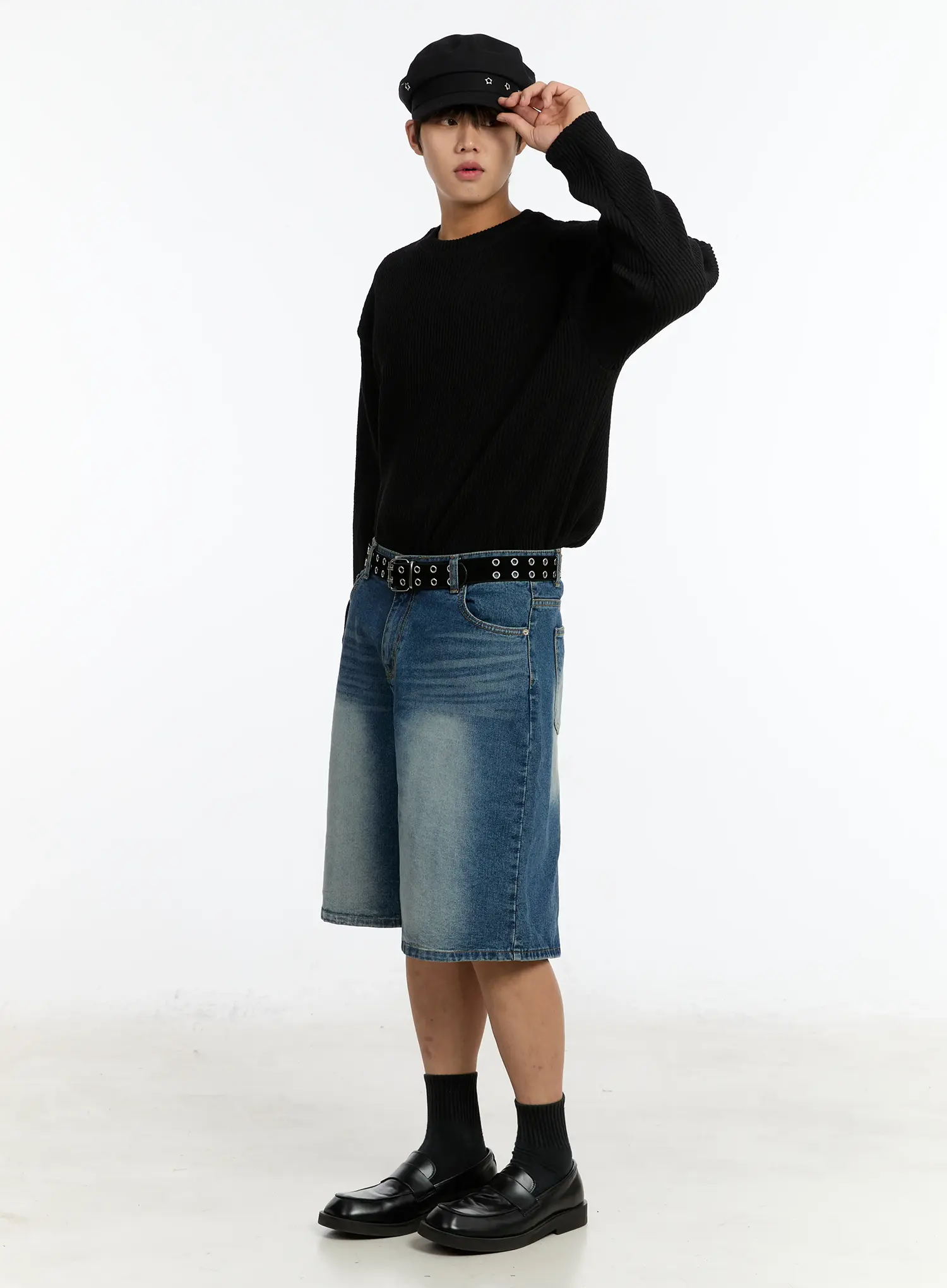 Men's Ribbed Long Sleeve Tee IM503