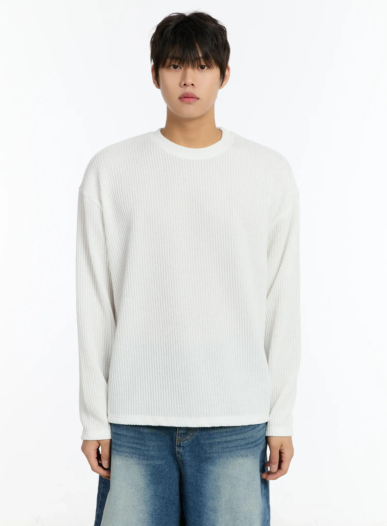 Men's Ribbed Long Sleeve Tee IM503 - Image 11